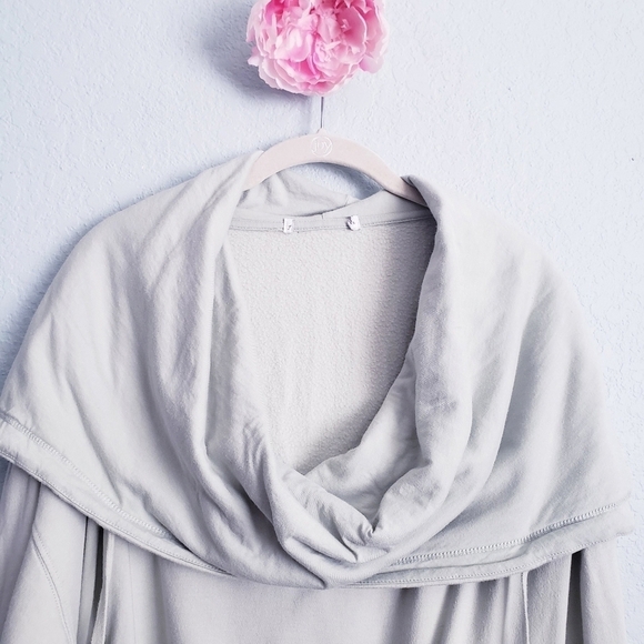 Young Fabulous and Broke Sage Green Oversized Cowl Neck Hoodie - Picture 4 of 7